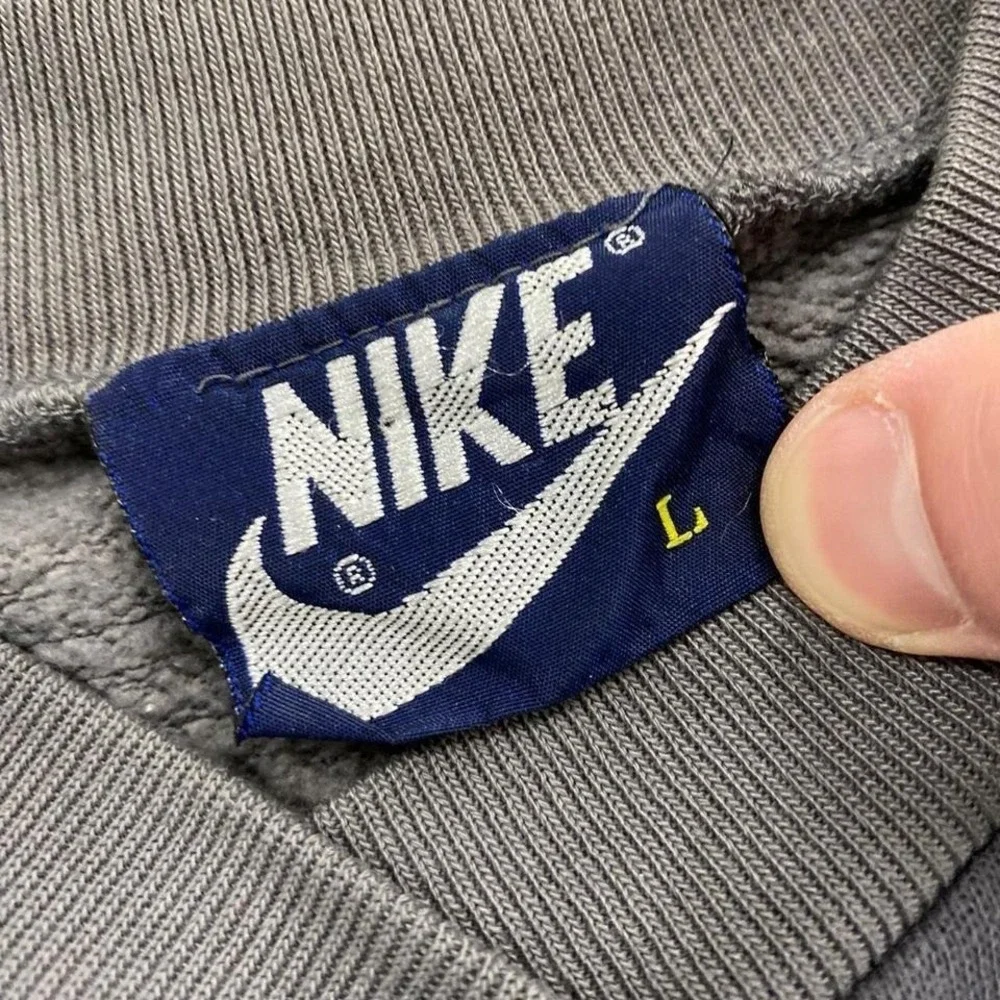 Vintage 80s Nike Sportswear Colorblock Crewneck Sweatshirt 4 Toned Size Large - Picture 2 of 8